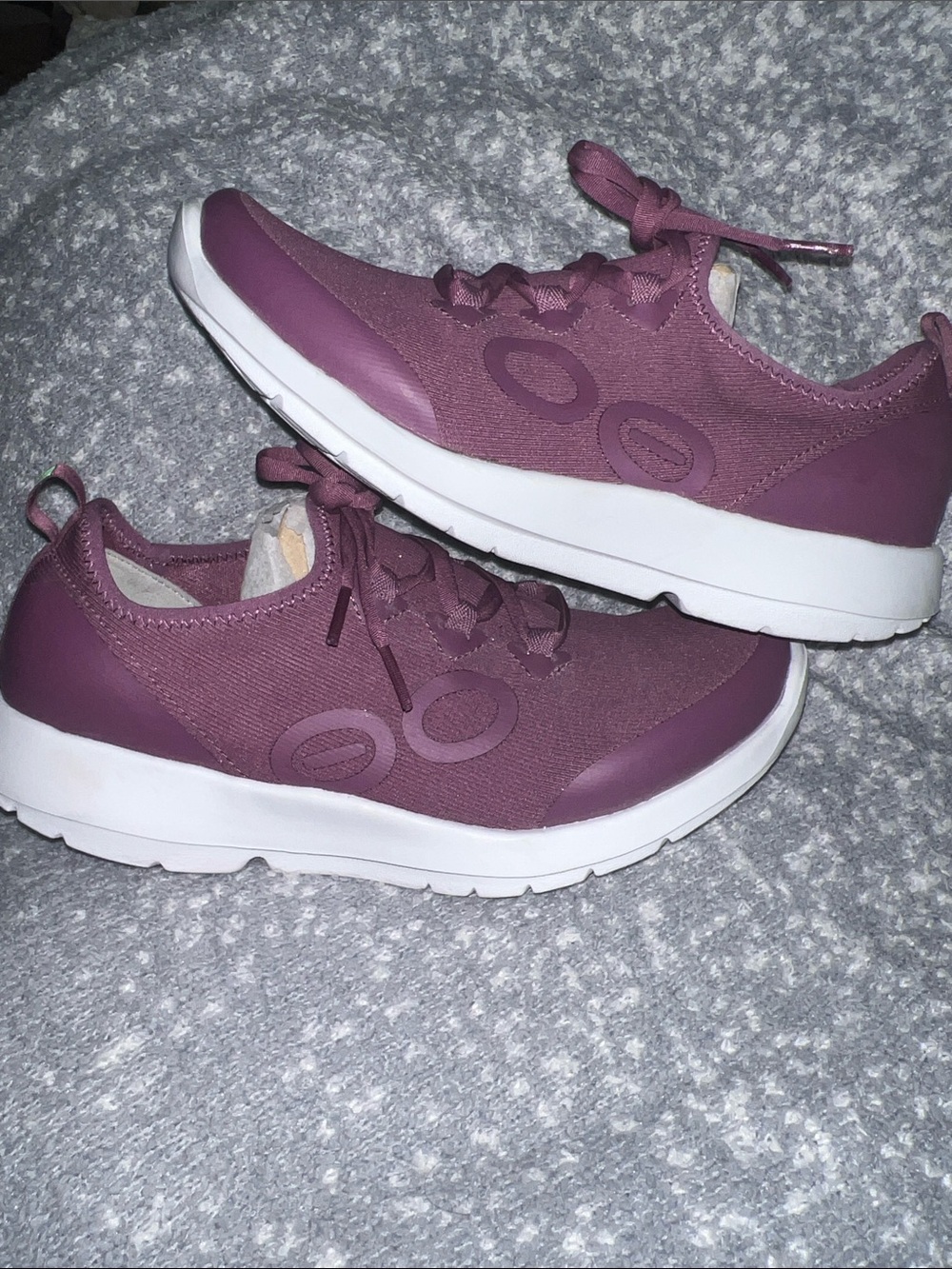 OOFOS OOmg Sport LS Women's White/Plum  Size 10 - Picture 4 of 8